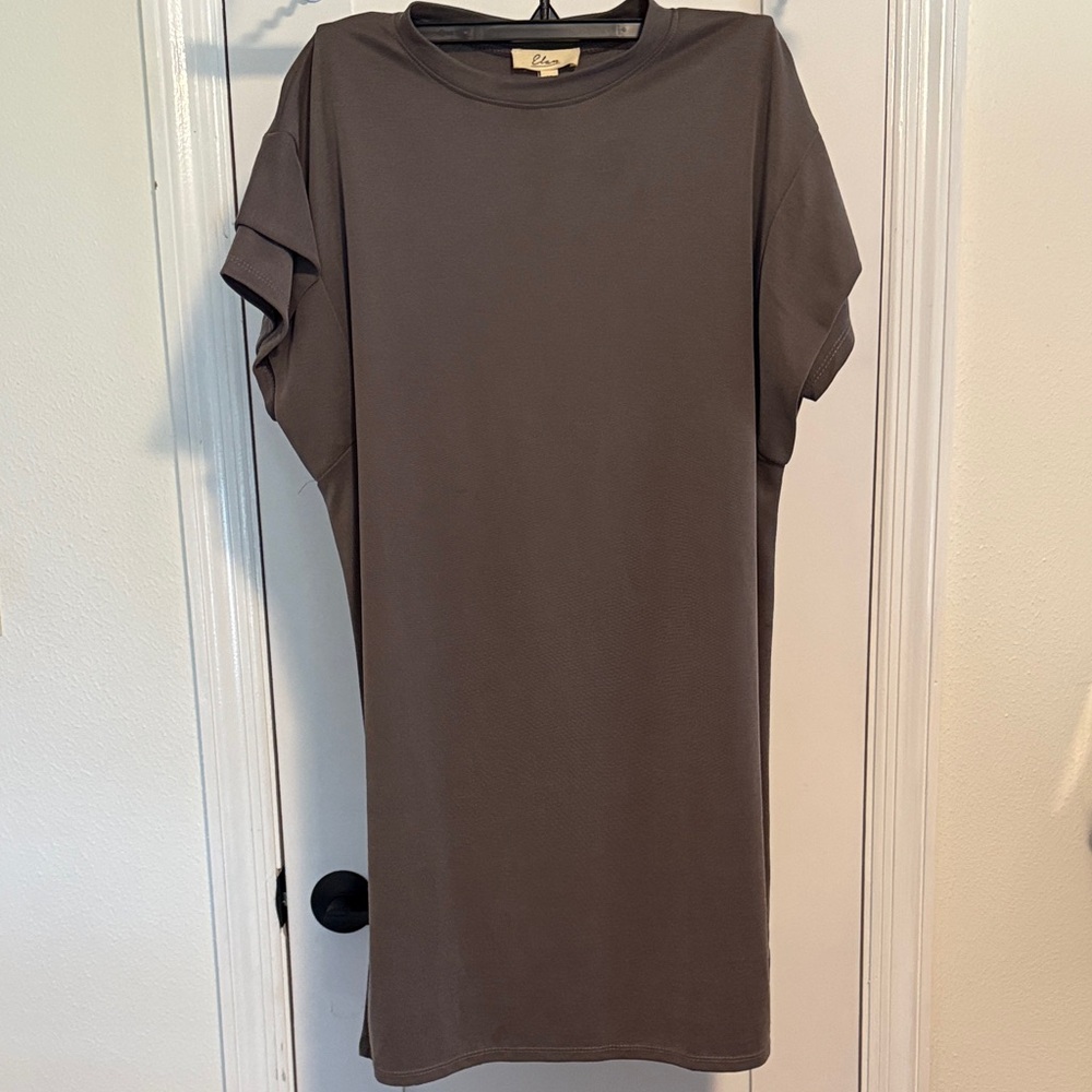 Casual Olive Green T-Shirt Dress